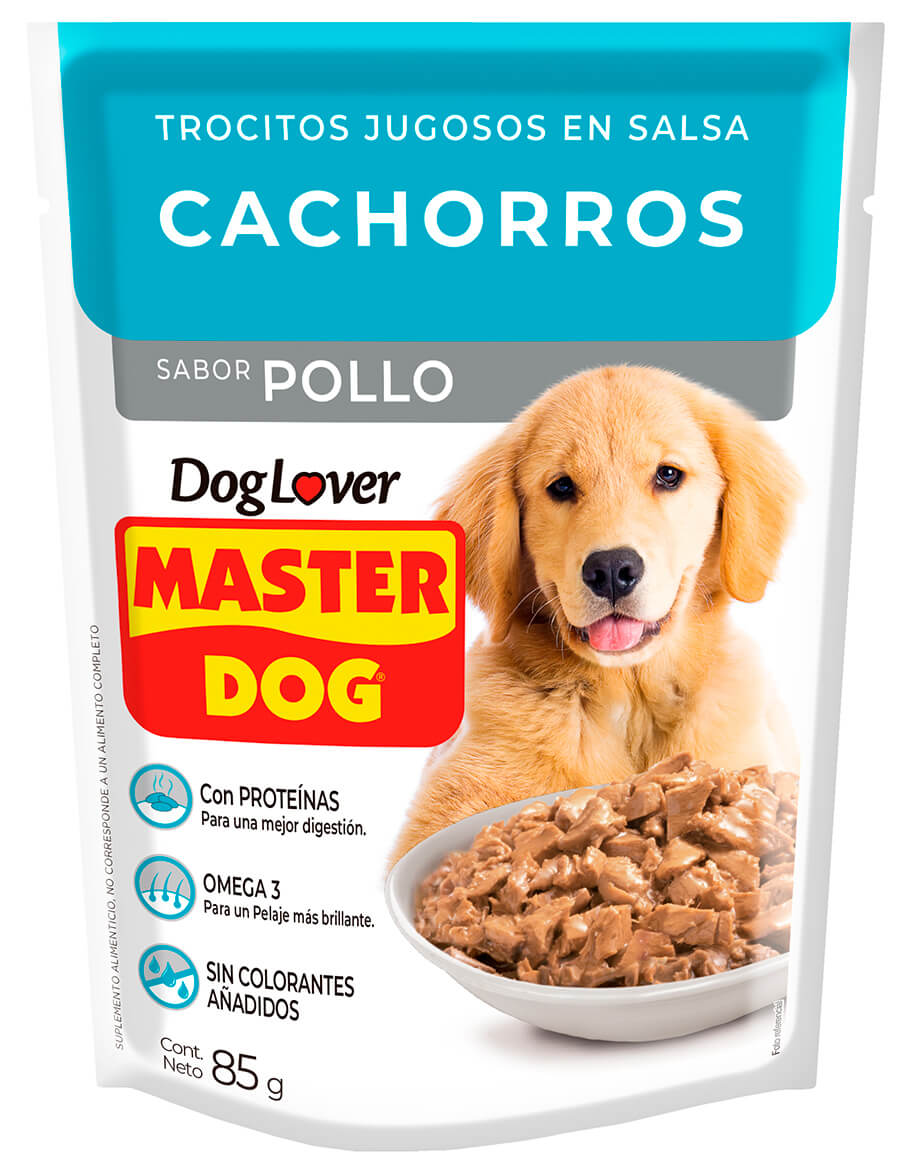 Nuevos trocitos jugosos cachorros sabor pollo